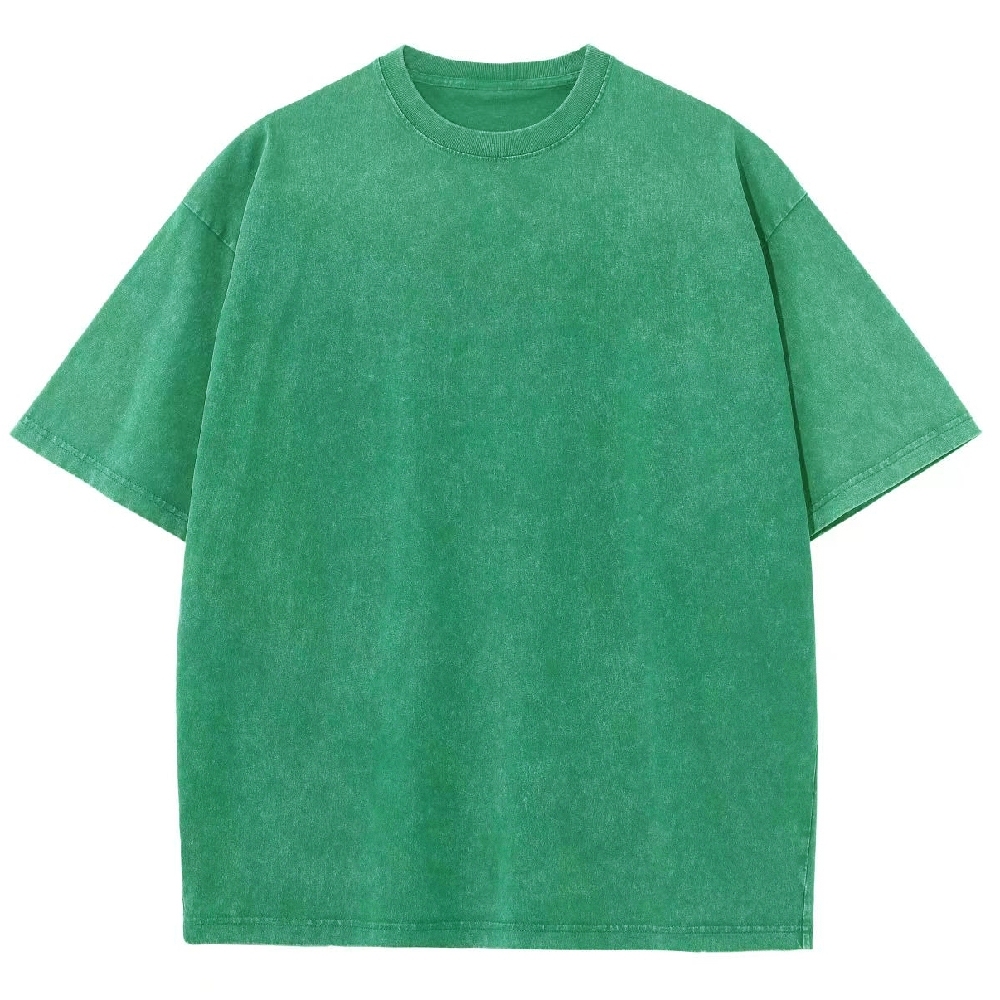 Fishes Pattern Printed Washed Vintage Short Sleeves T-Shirt
