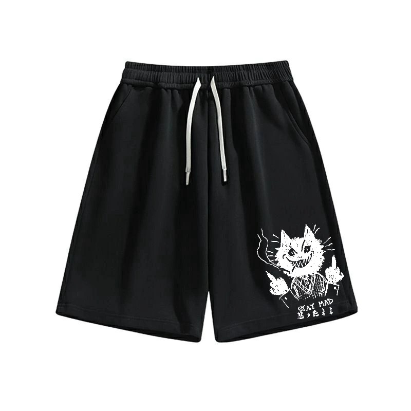 Stay Mad Cotton Casual Shorts