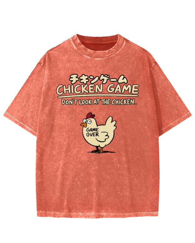 Chicken Game Vintage Washed T-shirt
