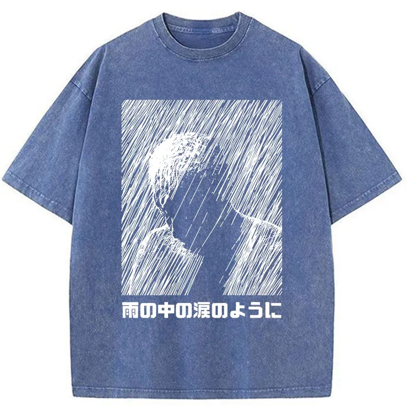 People In The Rain Washed T-Shirt