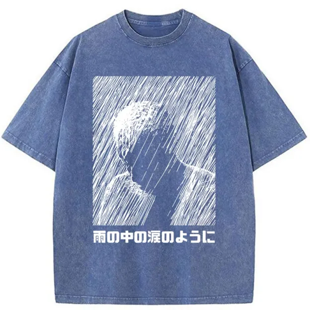 People In The Rain Washed T-Shirt