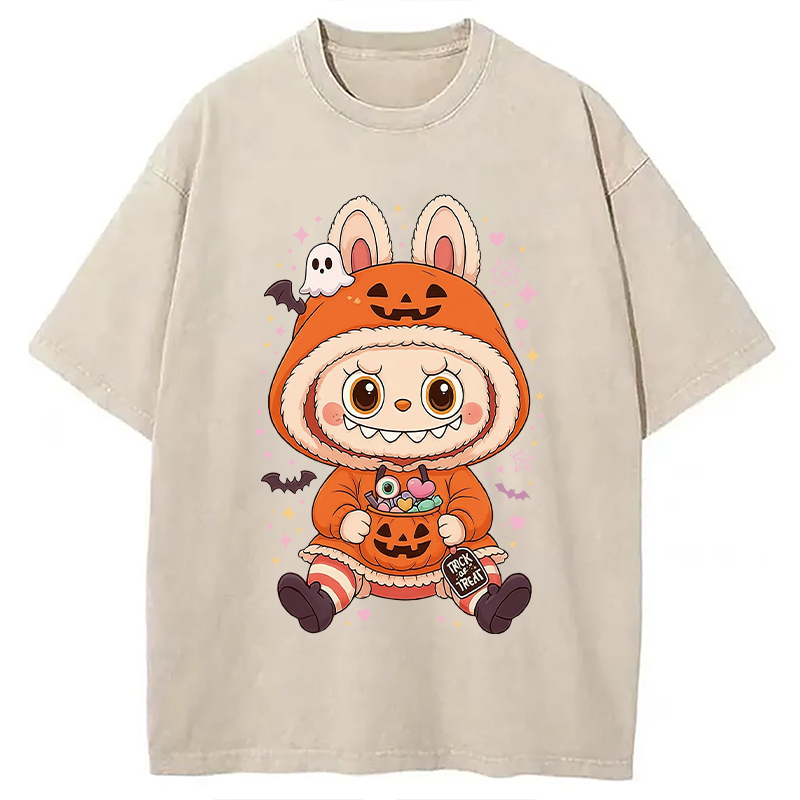 Halloween Labubu Washed T-Shirt