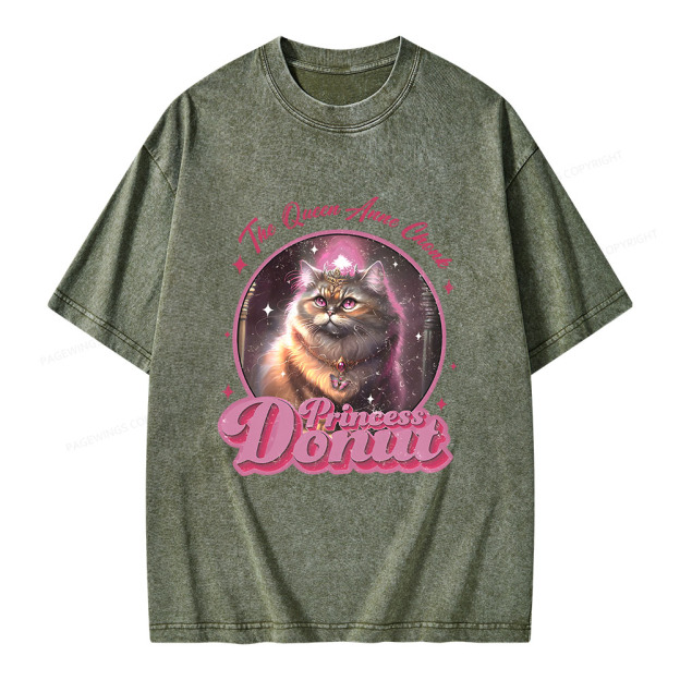 Princess Donut  Unisex Washed T-shirt
