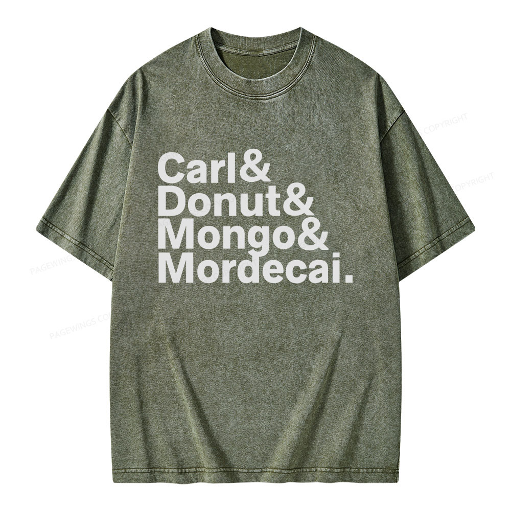 Donut Mongo Mordecai Unisex Washed T-shirt