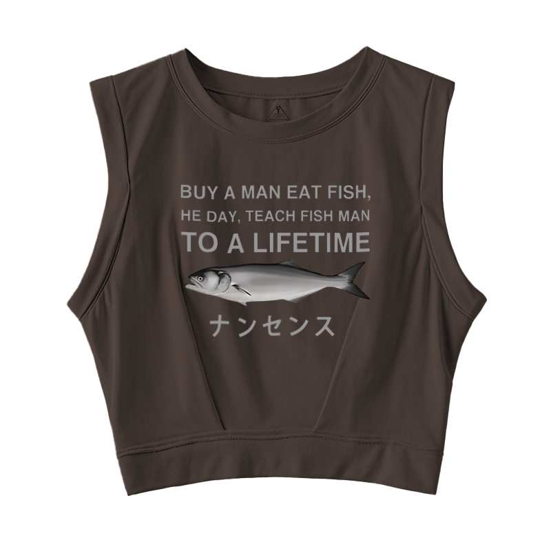  Funny To A Lifetime Sleeveless Crop Top