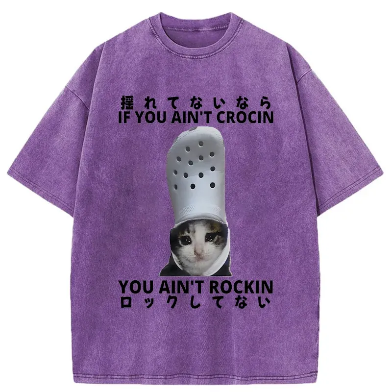 Funny Cat Meme Japan Washed T-Shirt