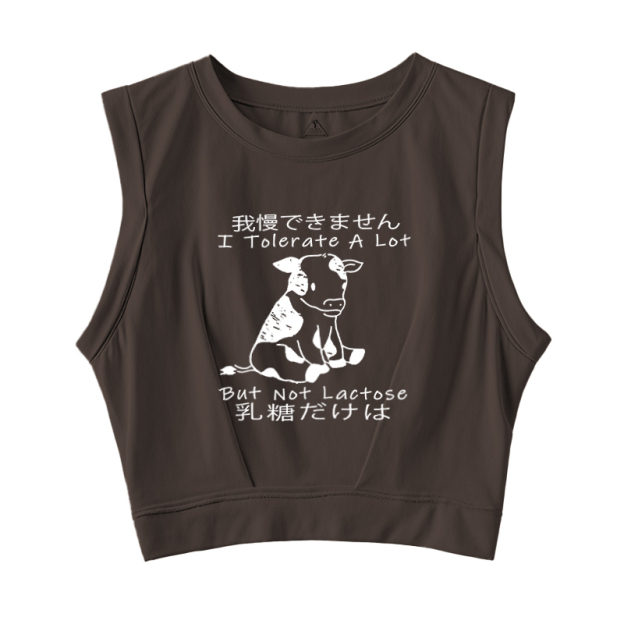  I Can't Tolerate Lactose Sleeveless Crop Top