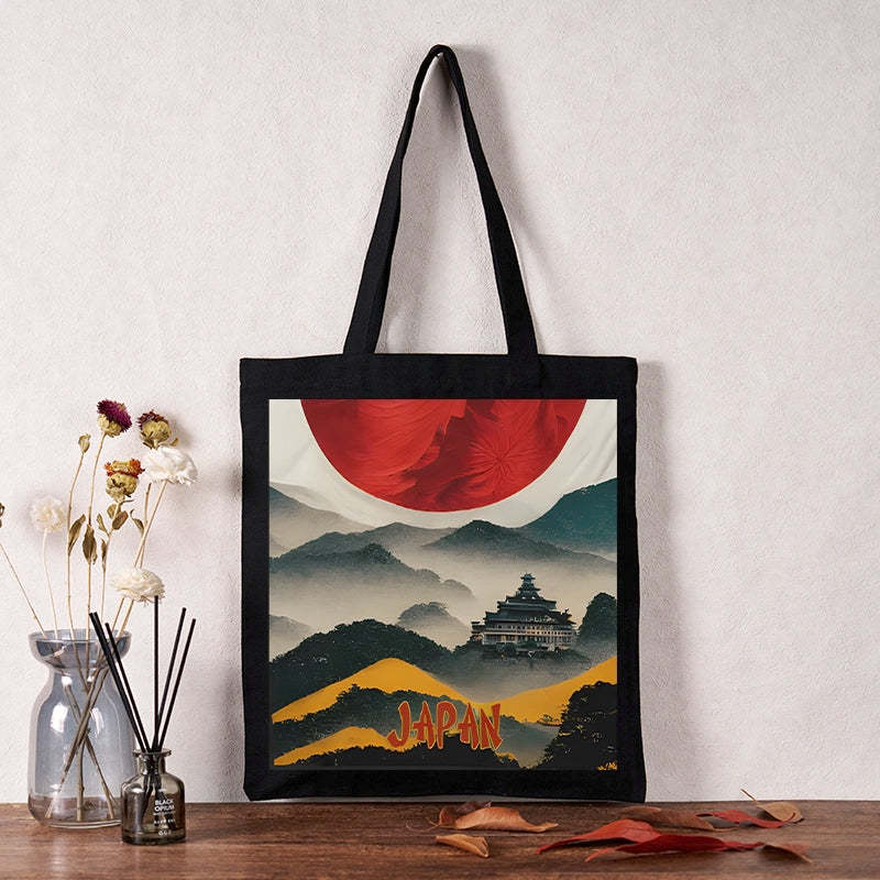 Tokyo-Tiger Japanese Mountain Scenery Tote Bag