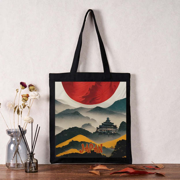  Japanese Mountain Scenery Tote Bag