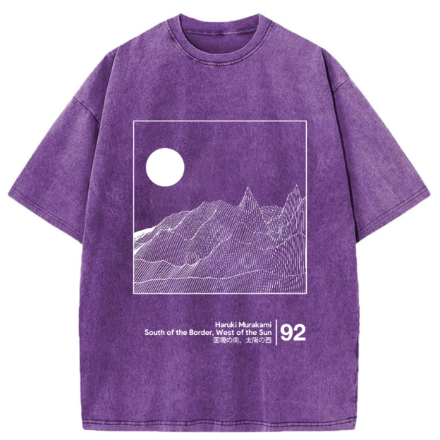 Haruki Murakami's Novel Washed T-Shirt