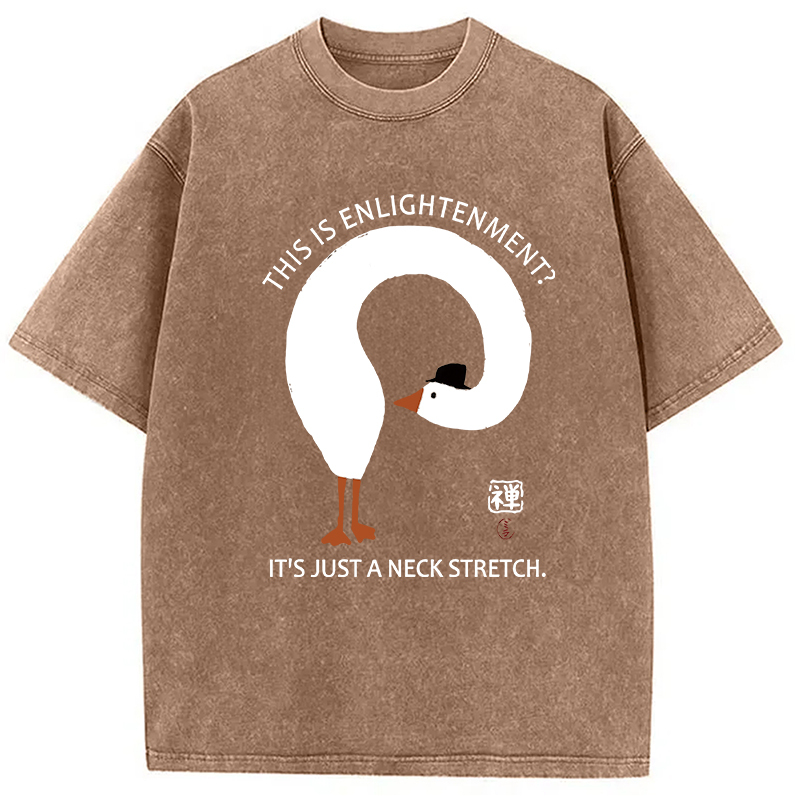 Funny Neck Stretch Of Zen Washed T-Shirt