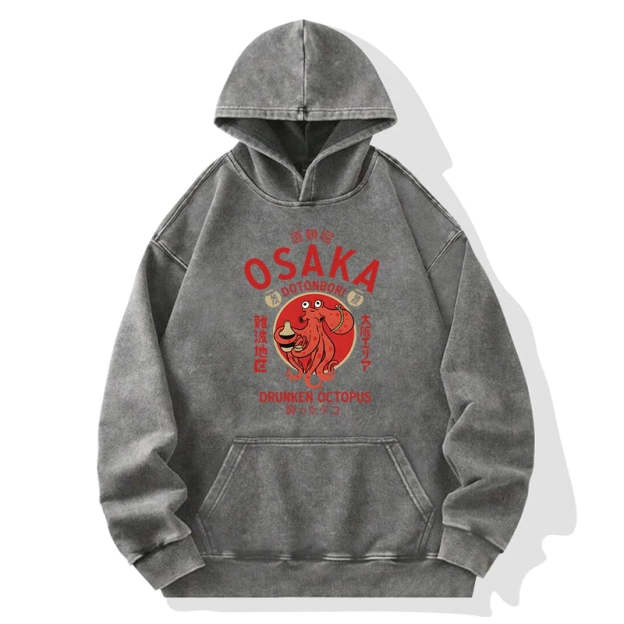 Drunken Octopus Japan Washed Hoodie