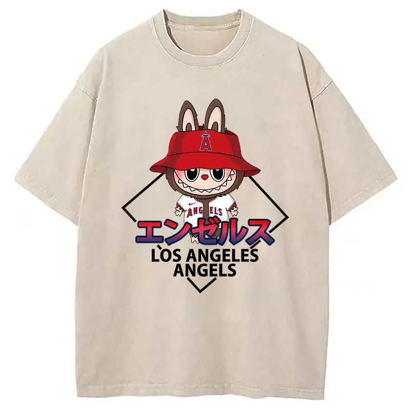Labubu Los Angeles Angels Vintage Japanese Washed T-Shirt