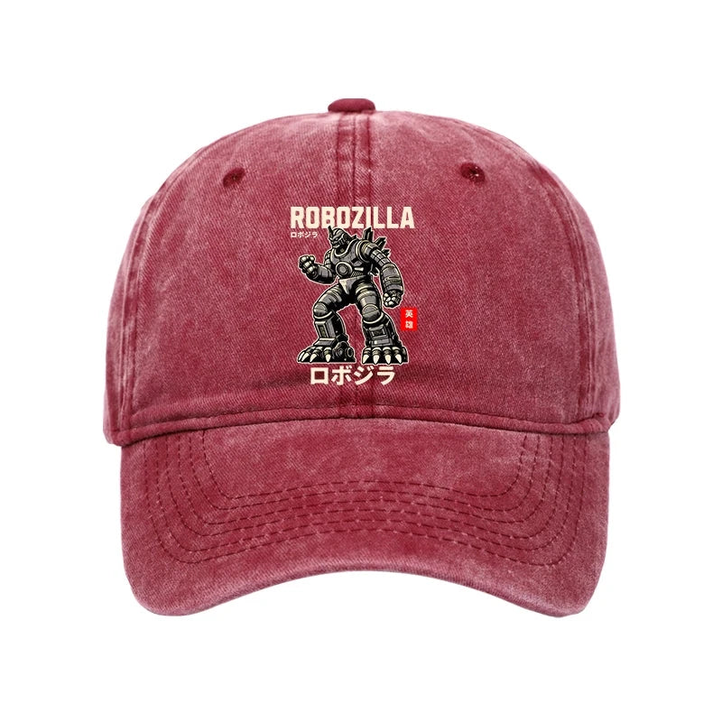  RoboZilla Manga Japanese Washed Cap
