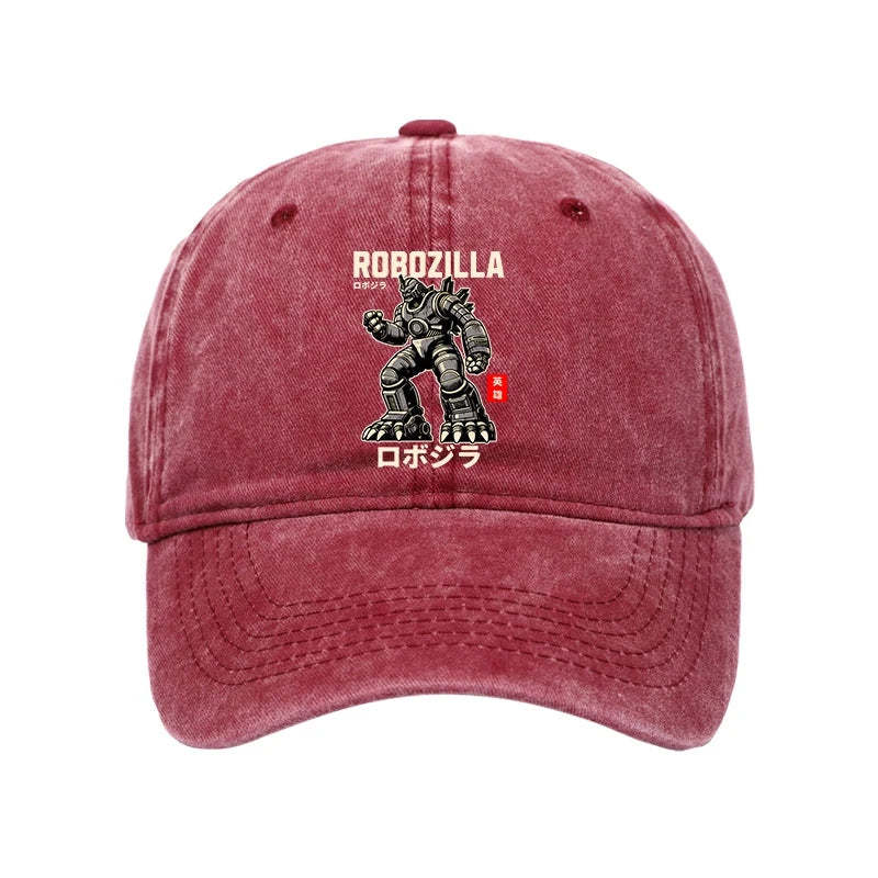  RoboZilla Manga Japanese Washed Cap