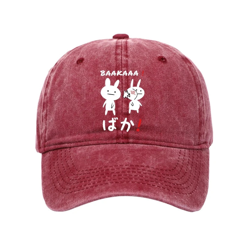  Anime Baka Manga Slap Washed Cap
