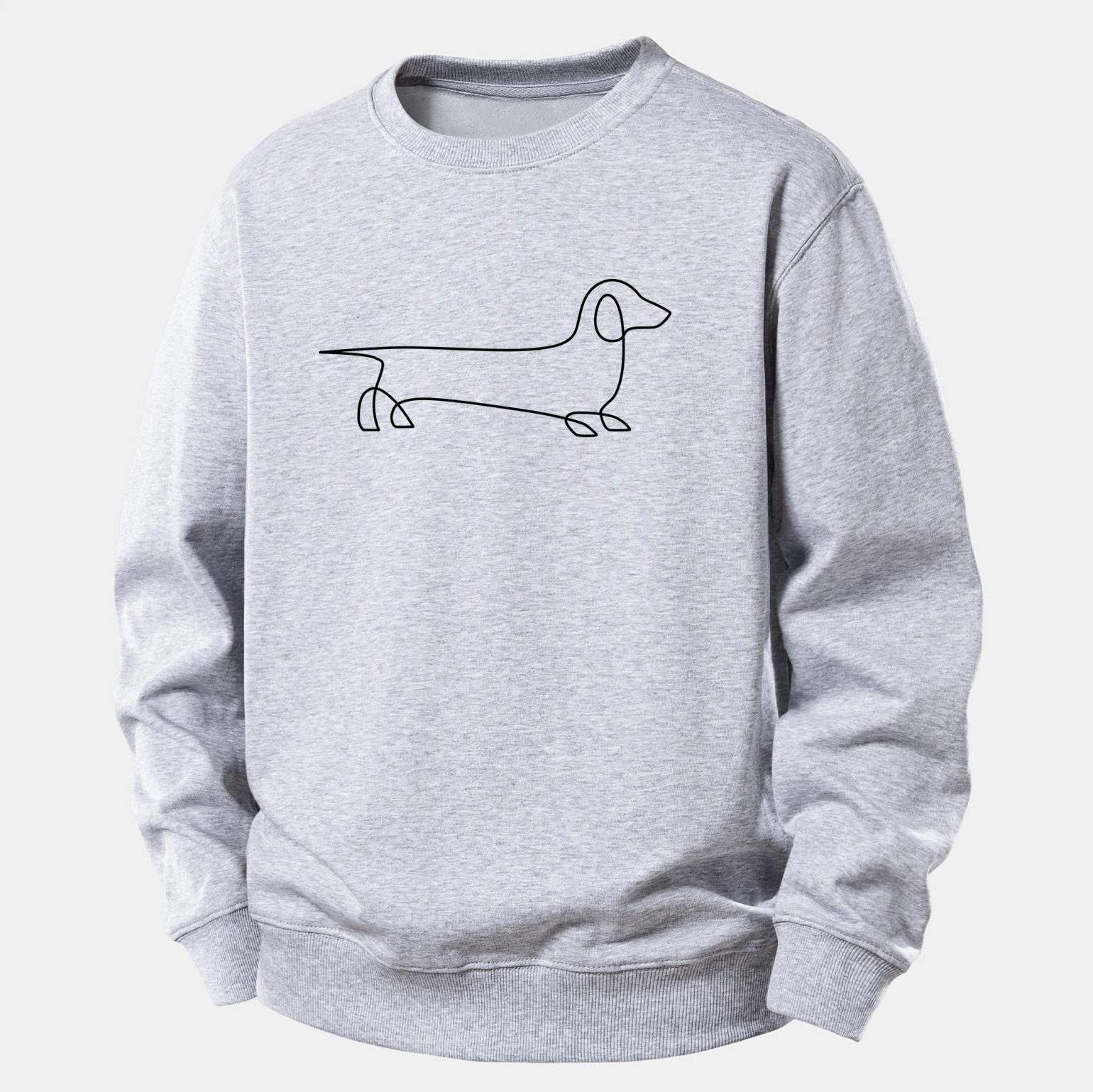 Line Dachshund Print Relax Fit Sweatshirt