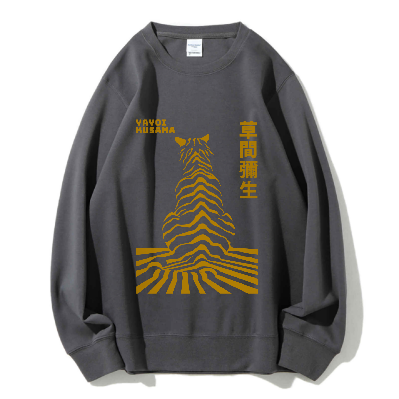 Unisex Japanese Yayoi Kusama Panther Printed Sweatshirt