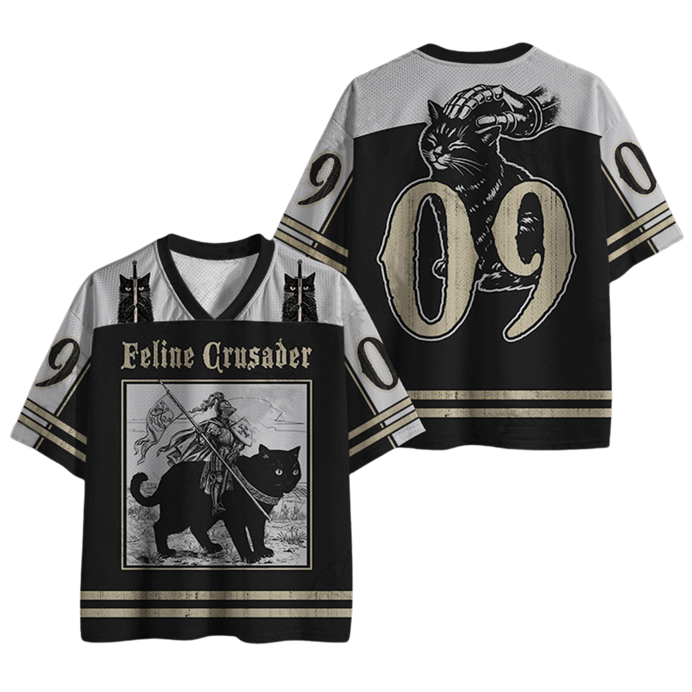 Feline Crusader Printed Jersey Shirts
