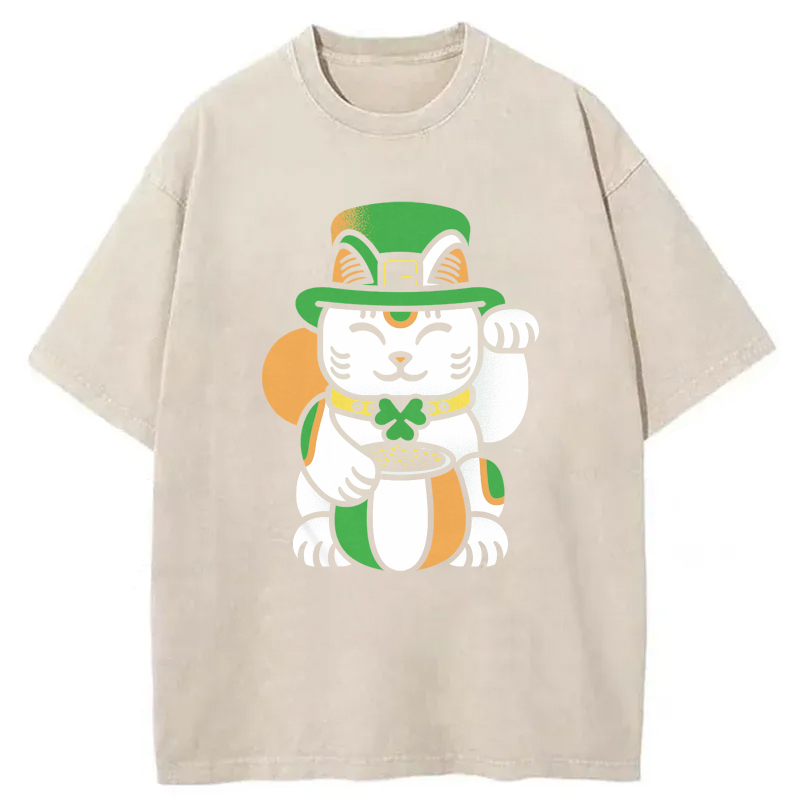 Lucky Lucky Cat Washed T-Shirt