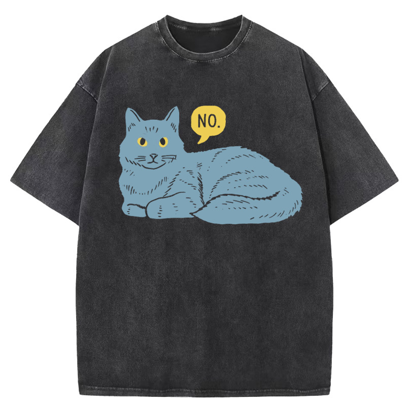 No Cat Washed T-Shirt
