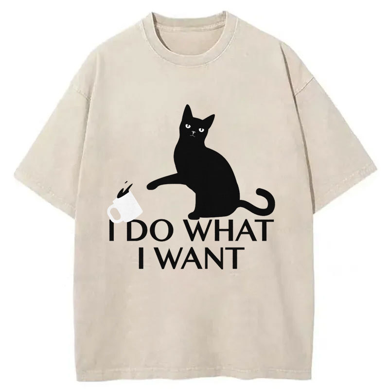 I Do What I Want Washed T-Shirt