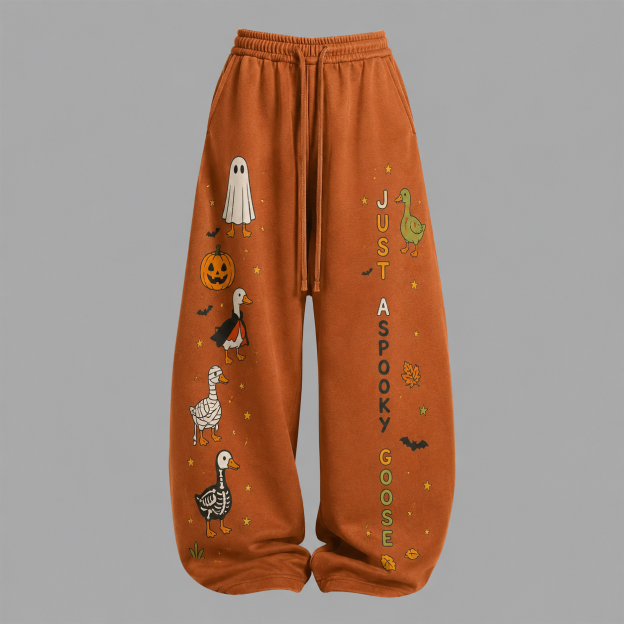 Just A Spooky Goose Halloween Top & Elasticated Trousers Two-Piece Set
