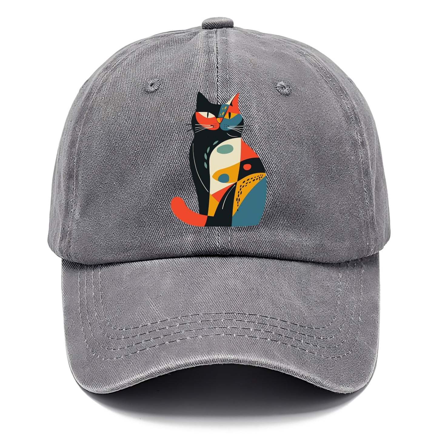Abstract Elegance Colorful Cat Classic Cap