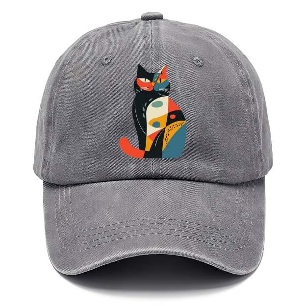 Abstract Elegance Colorful Cat Classic Cap