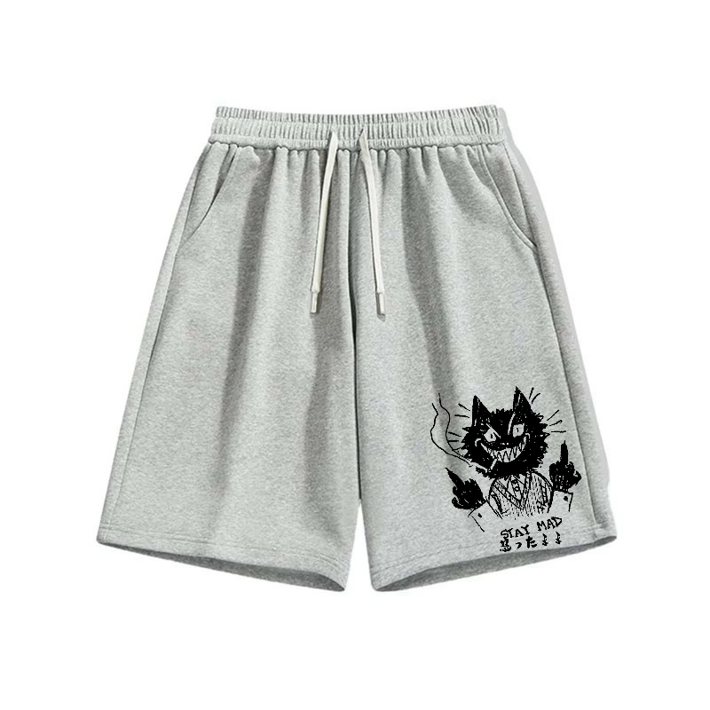 Stay Mad Cotton Casual Shorts