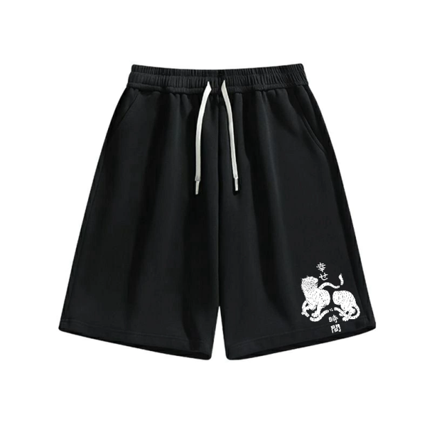 Happy Tiger Cotton Casual Shorts