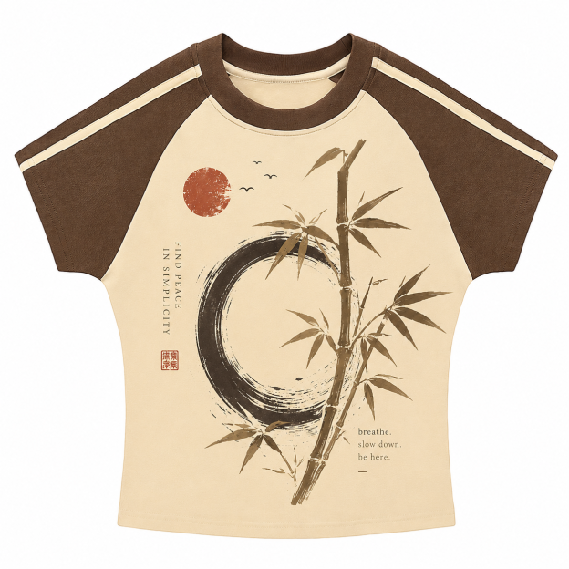 Find Peace Stripe Raglan Baby Tee
