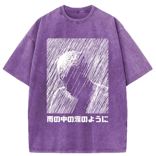 People In The Rain Washed T-Shirt