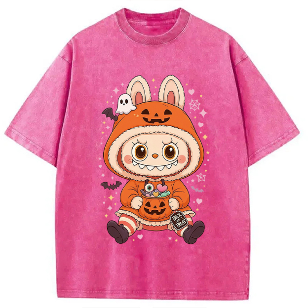 Halloween Labubu Washed T-Shirt