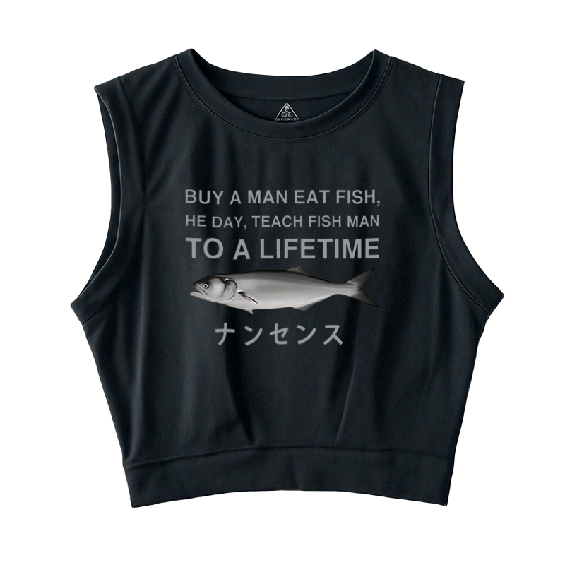  Funny To A Lifetime Sleeveless Crop Top