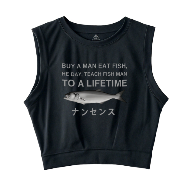  Funny To A Lifetime Sleeveless Crop Top