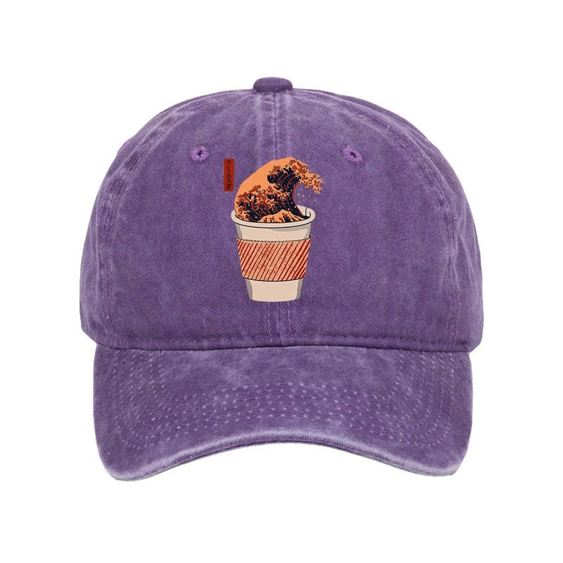  The Great Wave Coffee Washed Cap
