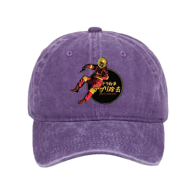  Skeleton Astronaut Washed Cap