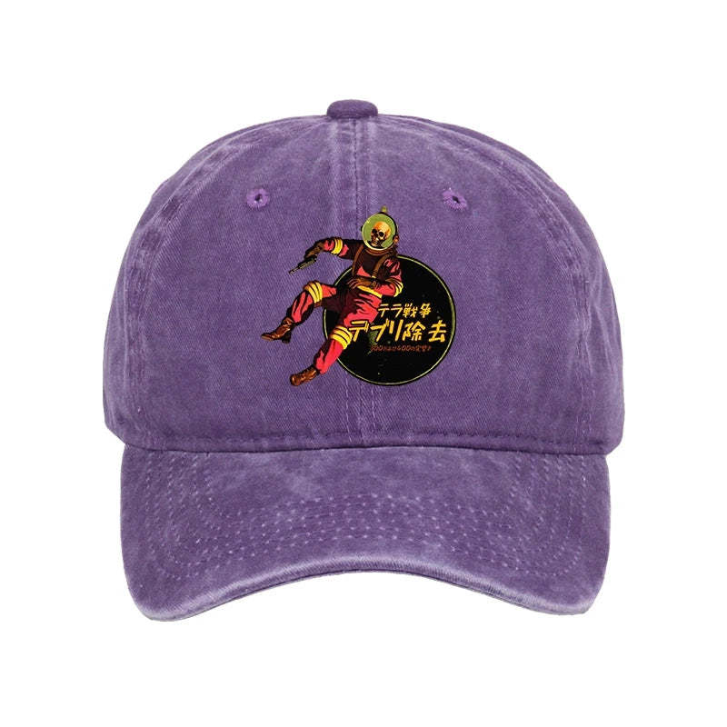  Skeleton Astronaut Washed Cap