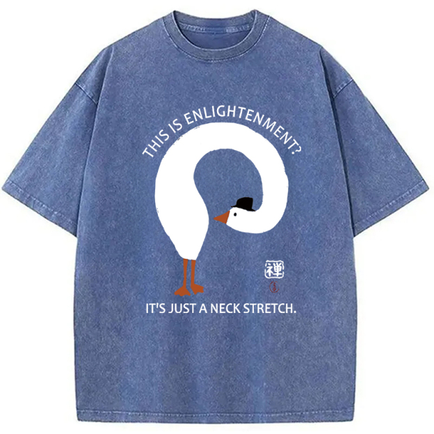 Funny Neck Stretch Of Zen Washed T-Shirt