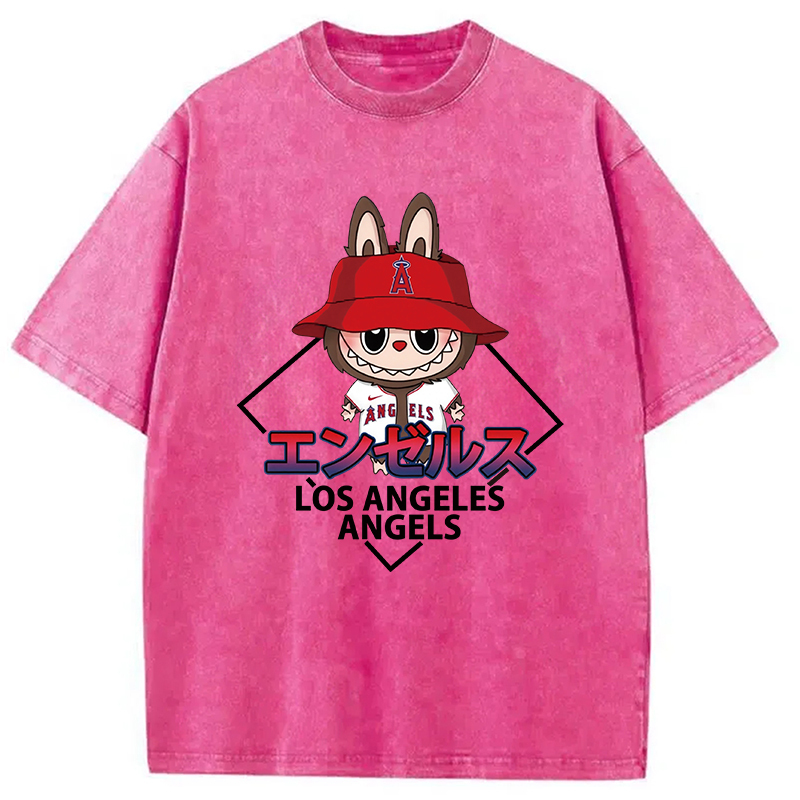 Labubu Los Angeles Angels Vintage Japanese Washed T-Shirt