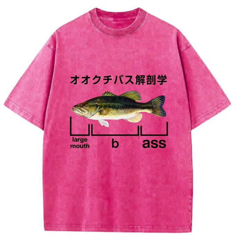 Largemouth Bass Anatomy Washed T-Shirt