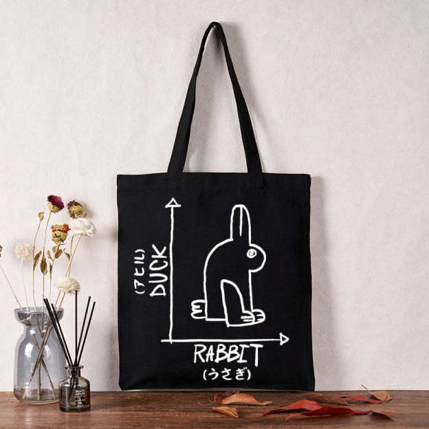  A Rabbit And A Duck Tote Bag