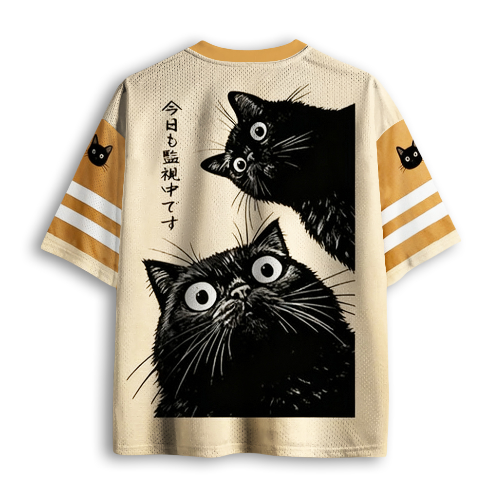 Baddiecat The Cat Is Watching Today Mesh Jersey