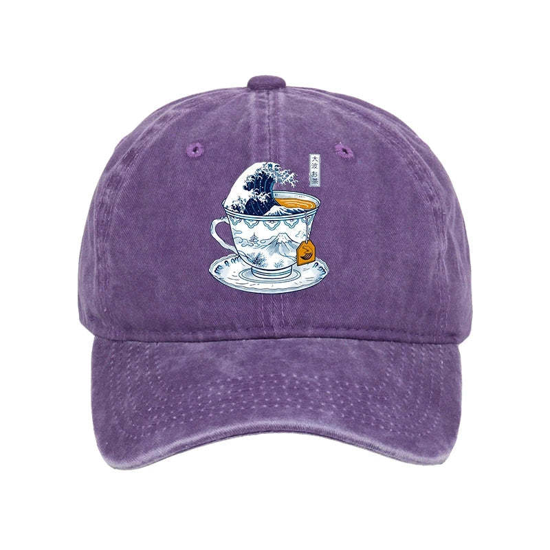  The Great Kanagawa Tea Wave Washed Cap