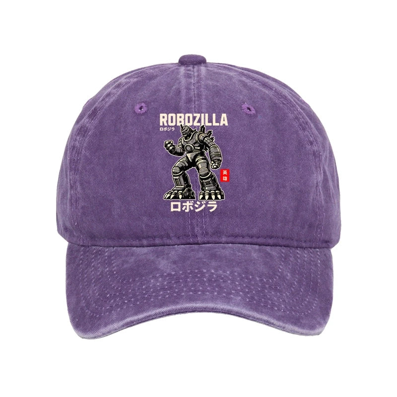  RoboZilla Manga Japanese Washed Cap