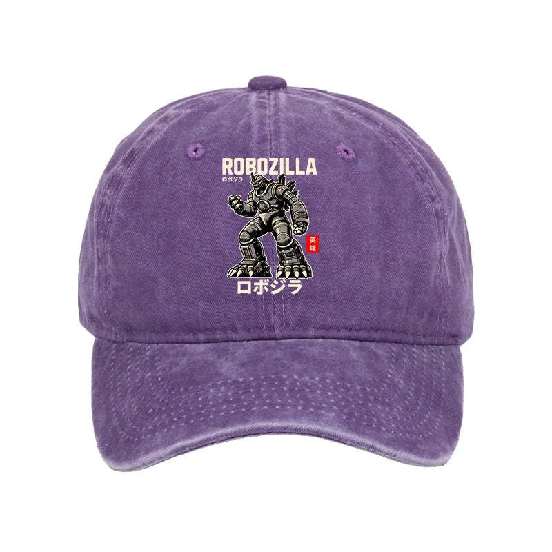  RoboZilla Manga Japanese Washed Cap
