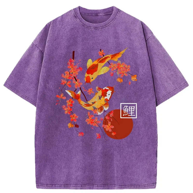 Japanese Koi Washed T-Shirt