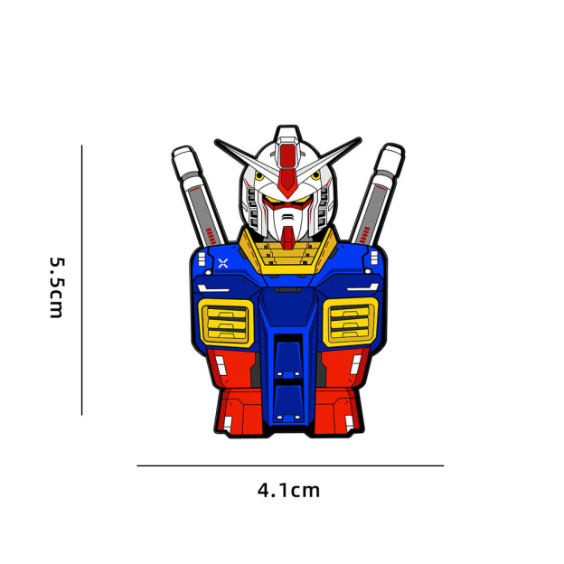 New Mobile Suit Gundam Metal Badge Cartoon Anime Unicorn Phoenix Gundam Set Small Brooch