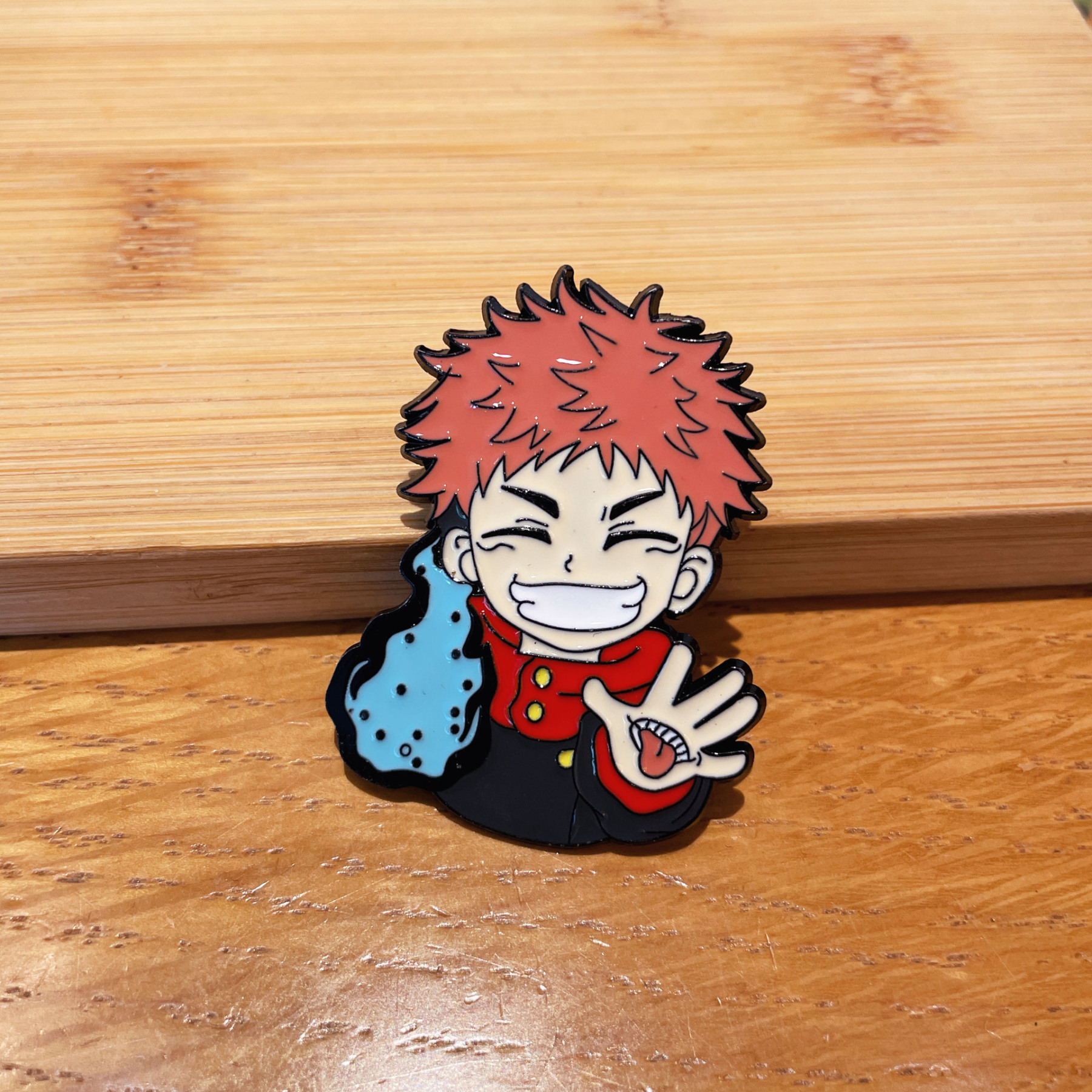 Cartoon Animation Spell Back Staff Brooch Gojo Satoru Tiger Staff Hisuhito Metal Badge Personalized Student Bag Accessories